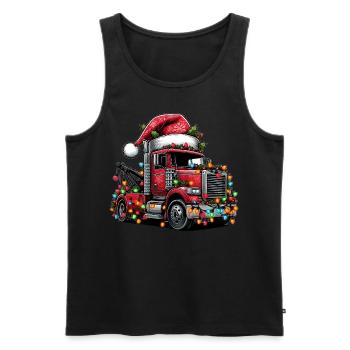 Abschlepper Abschleppwagen Abschleppen Weihnachten - Männer Premium Bio Tank Top - Schwarz - Vorne - AI Model Male 178 light (178cm)