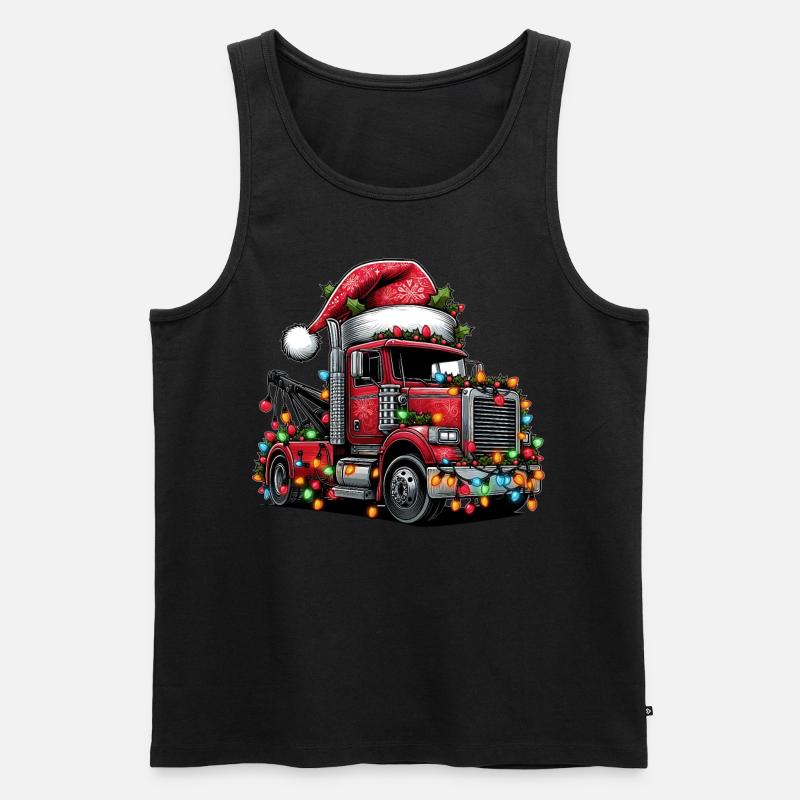Abschlepper Abschleppwagen Abschleppen Weihnachten - Männer Premium Bio Tank Top - Schwarz