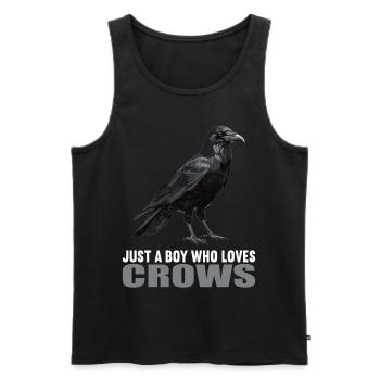 Crows Crow - Men's Premium Organic Tank Top - black - Front - AI Model Male 178 light (178cm)