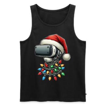 Virtuelle Realität VR Player Videospiele - Männer Premium Bio Tank Top - Schwarz - Vorne - Michal (187cm)