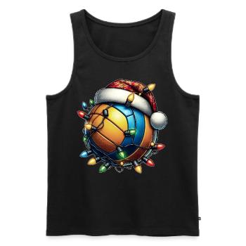 Volleyball Player Team Coach Christmas Girl - Men's Premium Organic Tank Top - black - Front - AI Model Male 178 light (178cm)