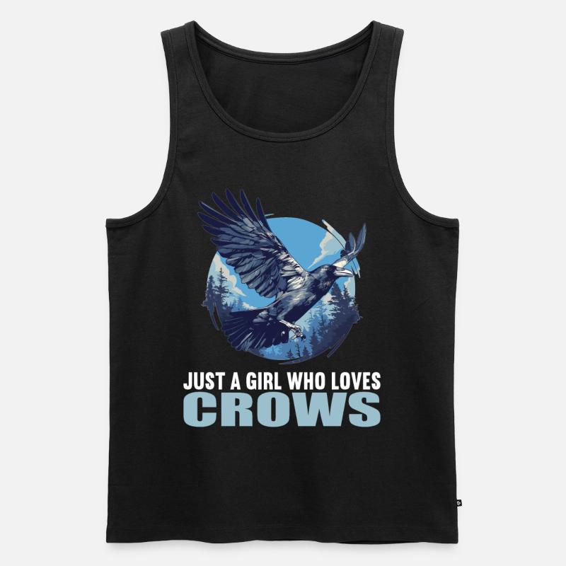 Krähen Krähe - Männer Premium Bio Tank Top - Schwarz