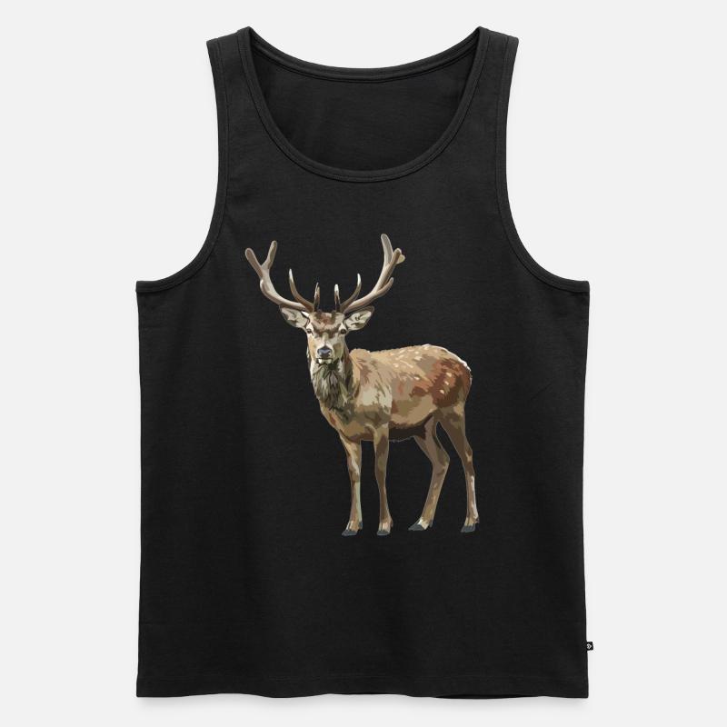 Deer Deer - Men's Premium Organic Tank Top - black