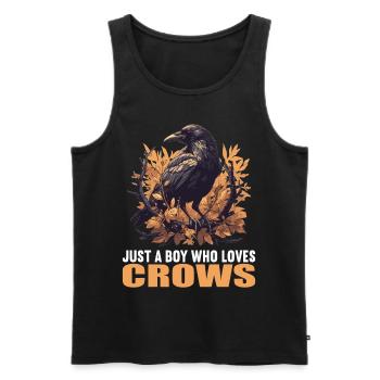 Crows Crow - Men's Premium Organic Tank Top - black - Front - AI Model Male 178 light (178cm)