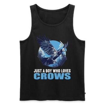 Crows Crow - Men's Premium Organic Tank Top - black - Front - AI Model Male 178 light (178cm)
