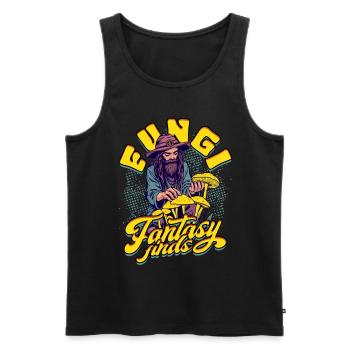 Pilzsammler Pilzzüchter Fungi Fantasy Finds - Männer Premium Bio Tank Top - Schwarz - Vorne - Michal (187cm)