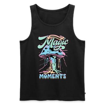 Mushroom Pickers Mushroom Growers Mushroom Magic Moments - Men's Premium Organic Tank Top - black - Front - AI Model Male 178 light (178cm)