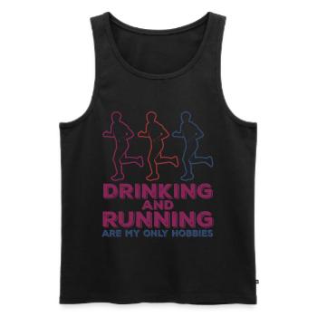Bière de jogging - Débardeur bio Premium Homme - noir - Devant - Michal (187cm)