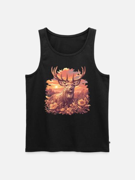 Deer Deer - Men's Premium Organic Tank Top - black
