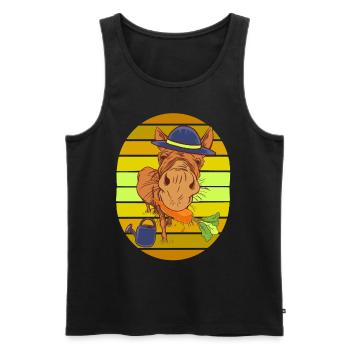 Donkey Gardener Hobby Gardener Gardening Garden - Men's Premium Organic Tank Top - black - Front - Michal (187cm)