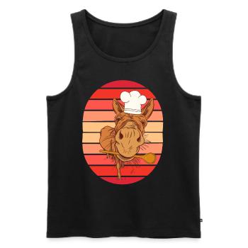 Koch Kochkunst Hobbykoch Gastgeber kochen Köche - Männer Premium Bio Tank Top - Schwarz - Vorne - AI Model Male 178 light (178cm)