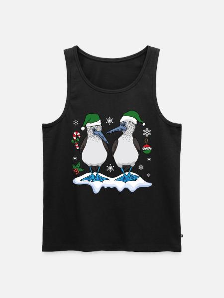 Blue-footed boobies seabirds Christmas - Men's Premium Organic Tank Top - black