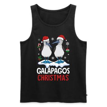 Galapagos Christmas - Men's Premium Organic Tank Top - black - Front - AI Model Male 178 light (178cm)