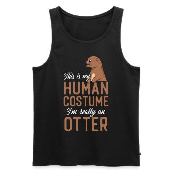 Otter This Is My Human Costume I'm - Men's Premium Organic Tank Top - black - Front - Michal (187cm)