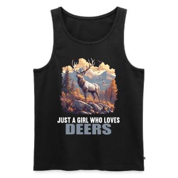 Hirsche Hirsch - Männer Premium Bio Tank Top - Schwarz - Vorne - AI Model Male 178 light (178cm)