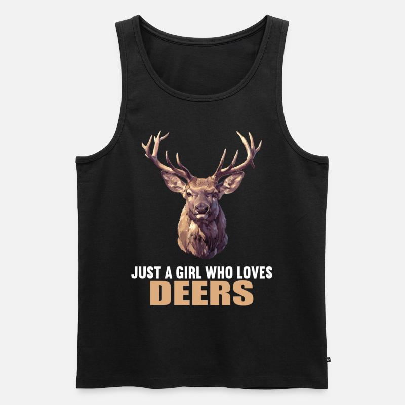 Hirsche Hirsch - Männer Premium Bio Tank Top - Schwarz
