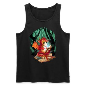 Dragon Dragon Child Kids Mythical Creature Fairy Tale - Men's Premium Organic Tank Top - black - Front - AI Model Male 178 light (178cm)