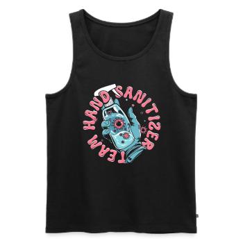 Kemphobia Mysophobia Team Hand Sanitizer - Men's Premium Organic Tank Top - black - Front - AI Model Male 178 light (178cm)