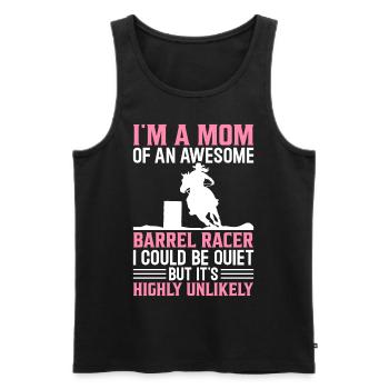 Mutter eines fantastischen Fassrennfahrers Fassren - Männer Premium Bio Tank Top - Schwarz - Vorne - Michal (187cm)