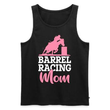 Barrel racer rodéo cheval course de barils maman - Débardeur bio Premium Homme - noir - Devant - AI Model Male 178 light (178cm)