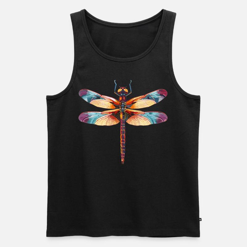 Libellen Libelle - Männer Premium Bio Tank Top - Schwarz