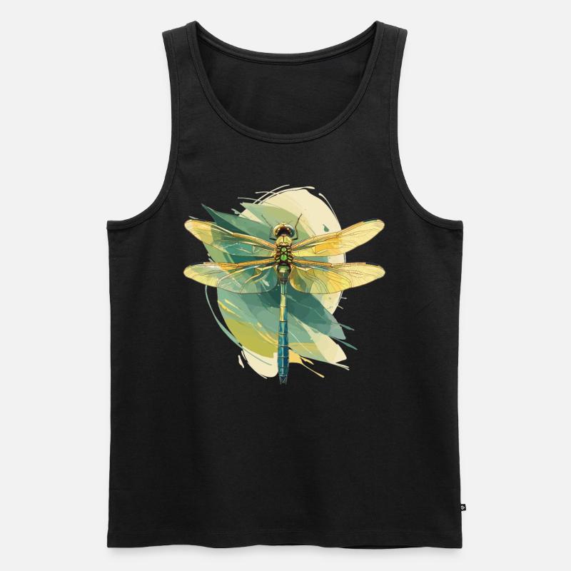 Libellen Libelle - Männer Premium Bio Tank Top - Schwarz