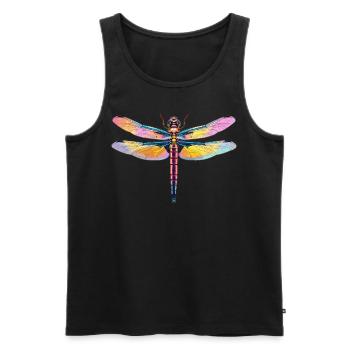 Libellen Libelle - Männer Premium Bio Tank Top - Schwarz - Vorne - AI Model Male 178 light (178cm)