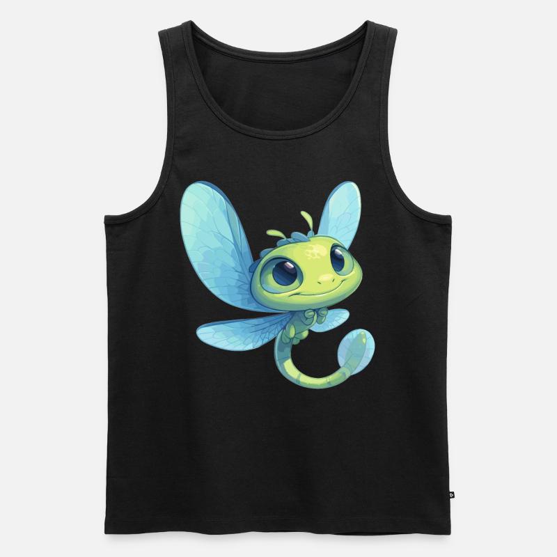 Libellen Libelle - Männer Premium Bio Tank Top - Schwarz