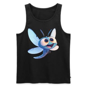 Libellen Libelle - Männer Premium Bio Tank Top - Schwarz - Vorne - AI Model Male 178 light (178cm)