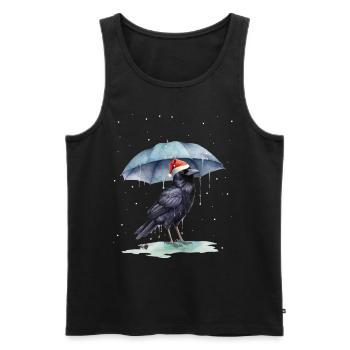 Nikolaus Weihnachtsmann Vogel Vögel Garten - Männer Premium Bio Tank Top - Schwarz - Vorne - Michal (187cm)