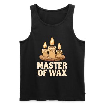 Master Of Wax für einen Kerzenmacher - Männer Premium Bio Tank Top - Schwarz - Vorne - AI Model Male 178 light (178cm)