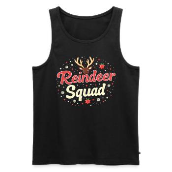 Renne Squad Renne Noël Renne Noël - Débardeur bio Premium Homme - noir - Devant - Michal (187cm)