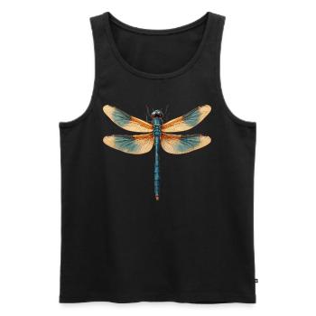 Libellen Libelle - Männer Premium Bio Tank Top - Schwarz - Vorne - AI Model Male 178 light (178cm)