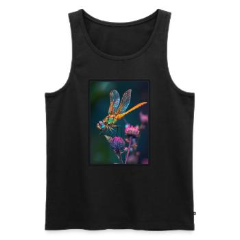 Libellen Libelle - Männer Premium Bio Tank Top - Schwarz - Vorne - AI Model Male 178 light (178cm)