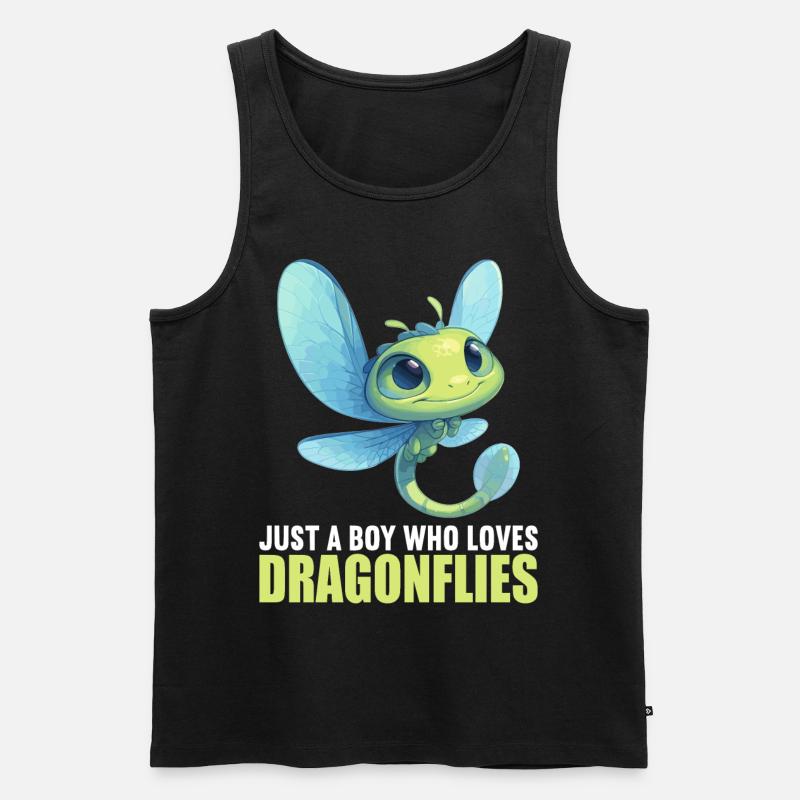 Libellen Libelle - Männer Premium Bio Tank Top - Schwarz