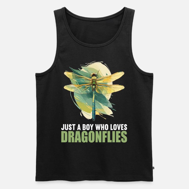 Libellen Libelle - Männer Premium Bio Tank Top - Schwarz