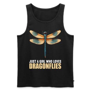 Libellen Libelle - Männer Premium Bio Tank Top - Schwarz - Vorne - AI Model Male 178 light (178cm)