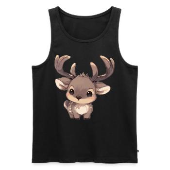 Moose Moose - Men's Premium Organic Tank Top - black - Front - AI Model Male 178 light (178cm)