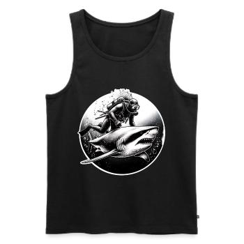 Tauchen Taucher - Männer Premium Bio Tank Top - Schwarz - Vorne - Michal (187cm)