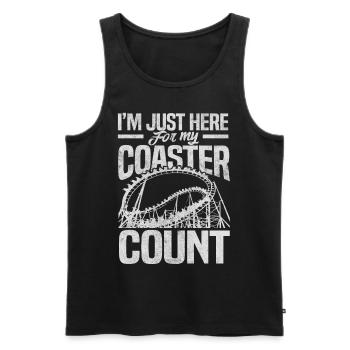 Vintage Rollercoaster Crew I Familie Achterbahn - Männer Premium Bio Tank Top - Schwarz - Vorne - Michal (187cm)