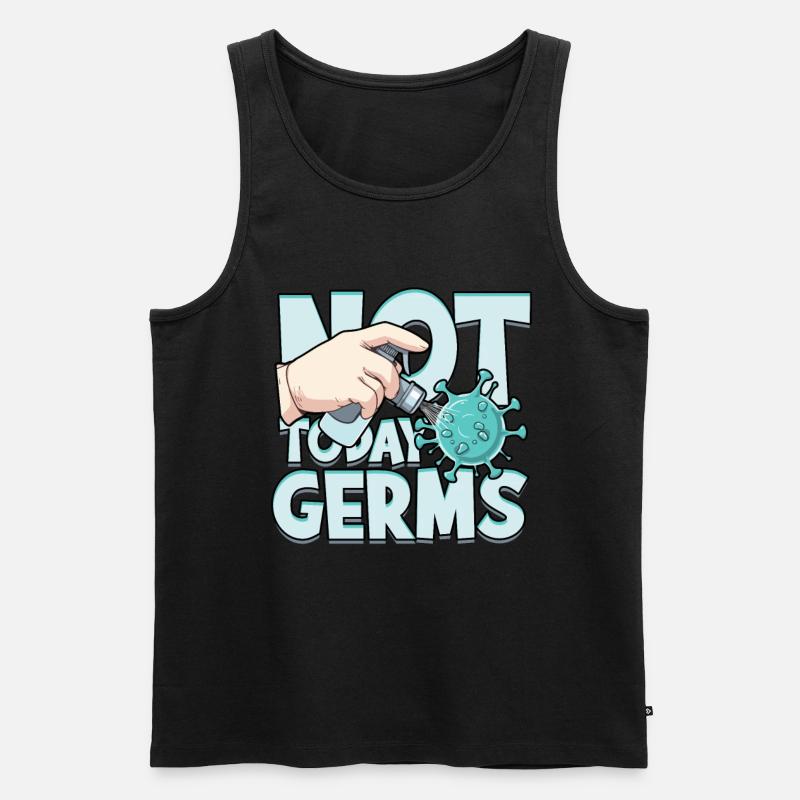 Keimphobie Mysophobie - Männer Premium Bio Tank Top - Schwarz