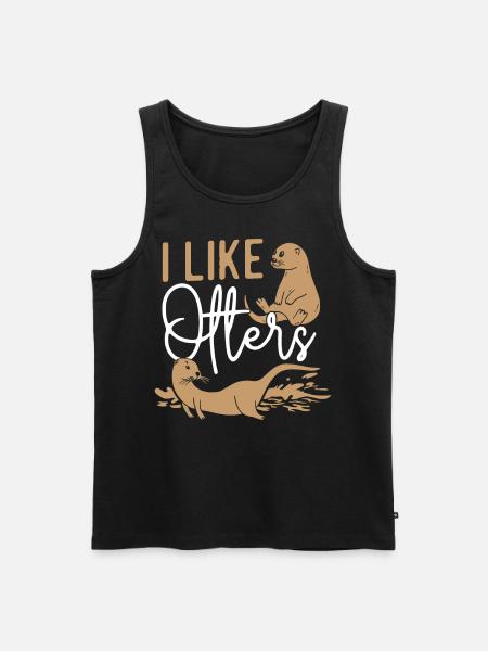 Otter I Like Otters - Men's Premium Organic Tank Top - black