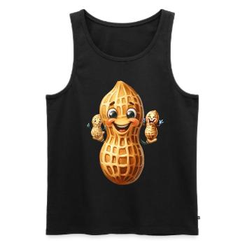 funny peanuts peanut kids kid baby - Men's Premium Organic Tank Top - black - Front - AI Model Male 178 light (178cm)