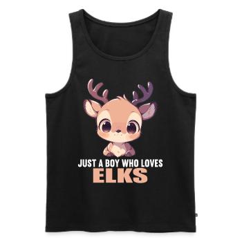 Moose Moose - Men's Premium Organic Tank Top - black - Front - AI Model Male 178 light (178cm)