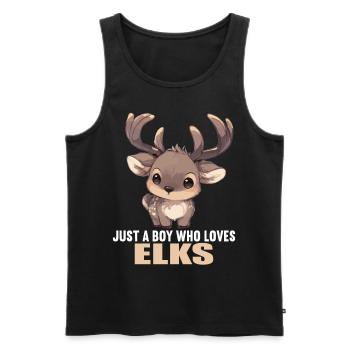 Moose Moose - Men's Premium Organic Tank Top - black - Front - AI Model Male 178 light (178cm)