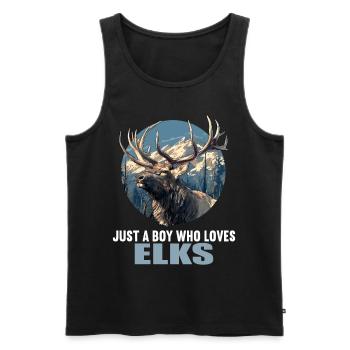 Moose Moose - Men's Premium Organic Tank Top - black - Front - AI Model Male 178 light (178cm)