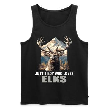 Moose Moose - Men's Premium Organic Tank Top - black - Front - AI Model Male 178 light (178cm)
