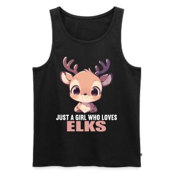 Moose Moose - Men's Premium Organic Tank Top - black - Front - AI Model Male 178 light (178cm)