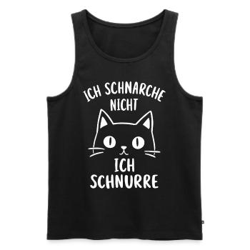 Schlafshirt Schlafanzug Katze Schlafen Schnarchen - Männer Premium Bio Tank Top - Schwarz - Vorne - AI Model Male 178 light (178cm)