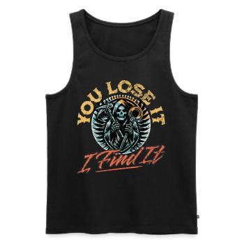 Sondeln Metalldetektor - Männer Premium Bio Tank Top - Schwarz - Vorne - AI Model Male 178 light (178cm)